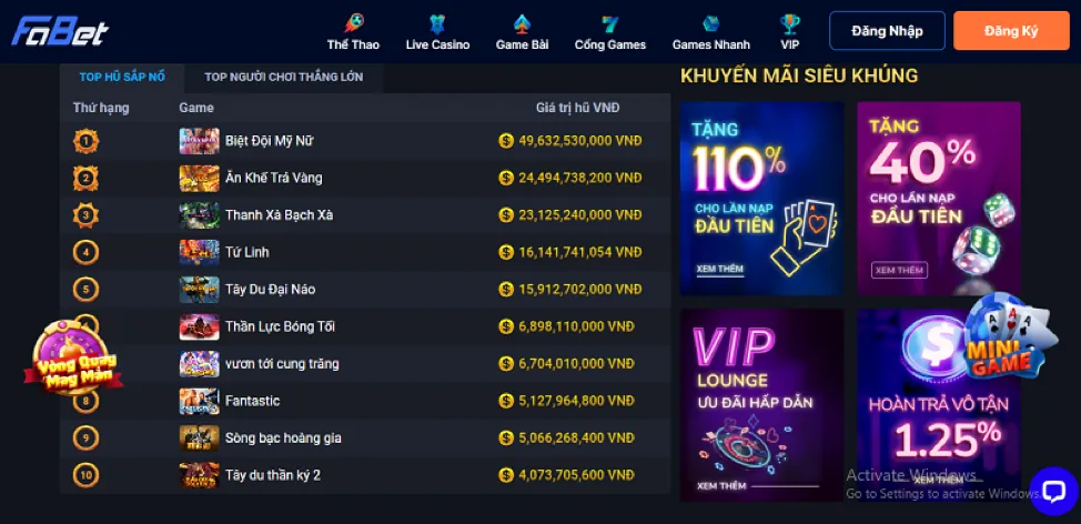 Lời kêu gọi hành động xvip nổ hũ Casino